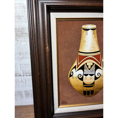 Erv Johnson Hopi Acoma Pottery Acrylic Painting Set Aztec Tribal