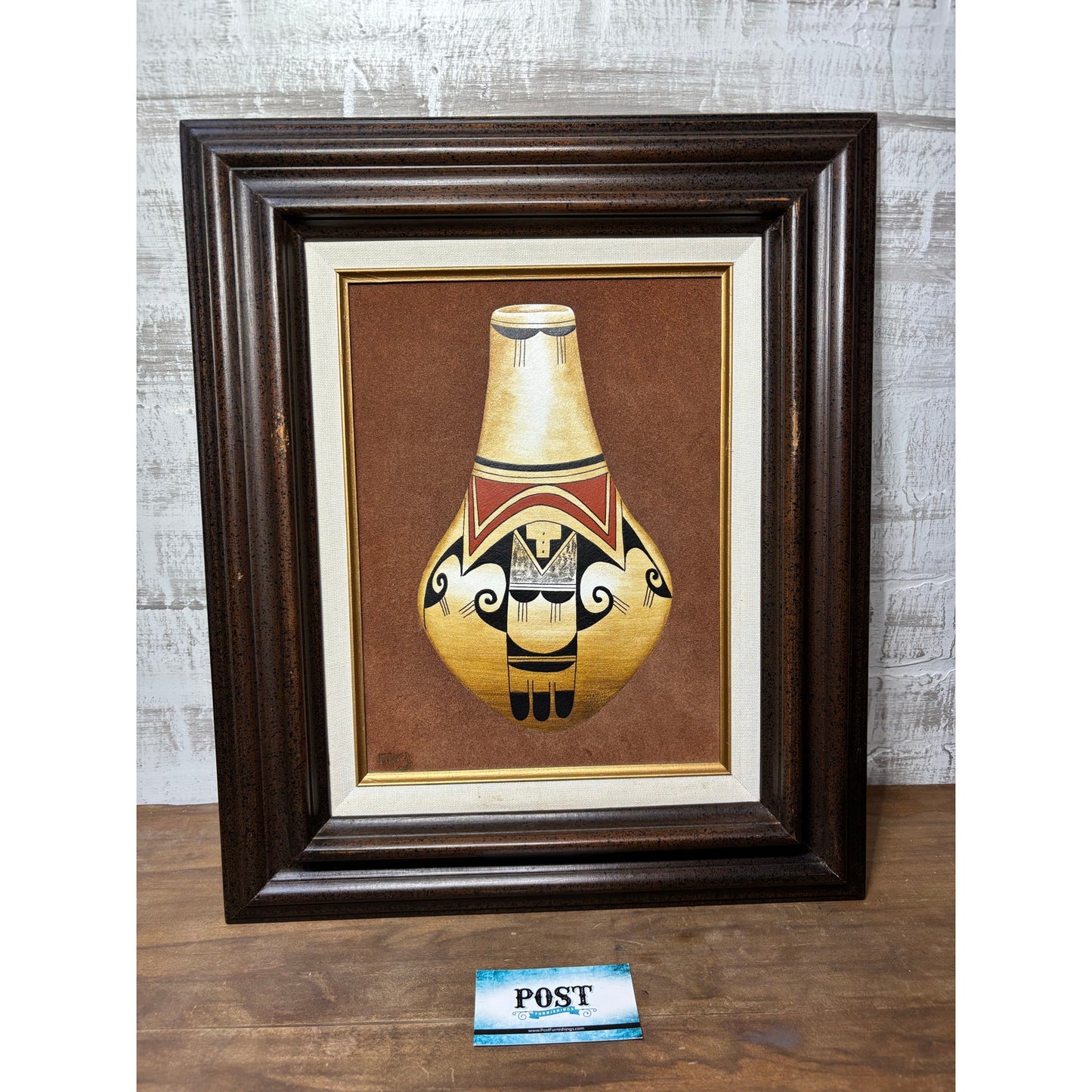 Erv Johnson Hopi Acoma Pottery Acrylic Painting Set Aztec Tribal