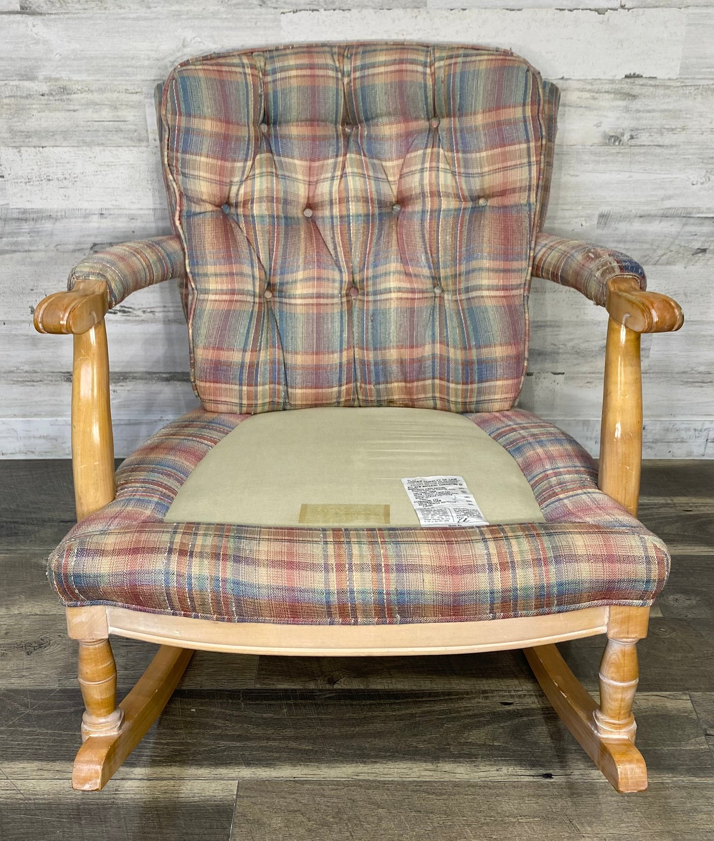 Plaid Rocking Chair Sam Moore
