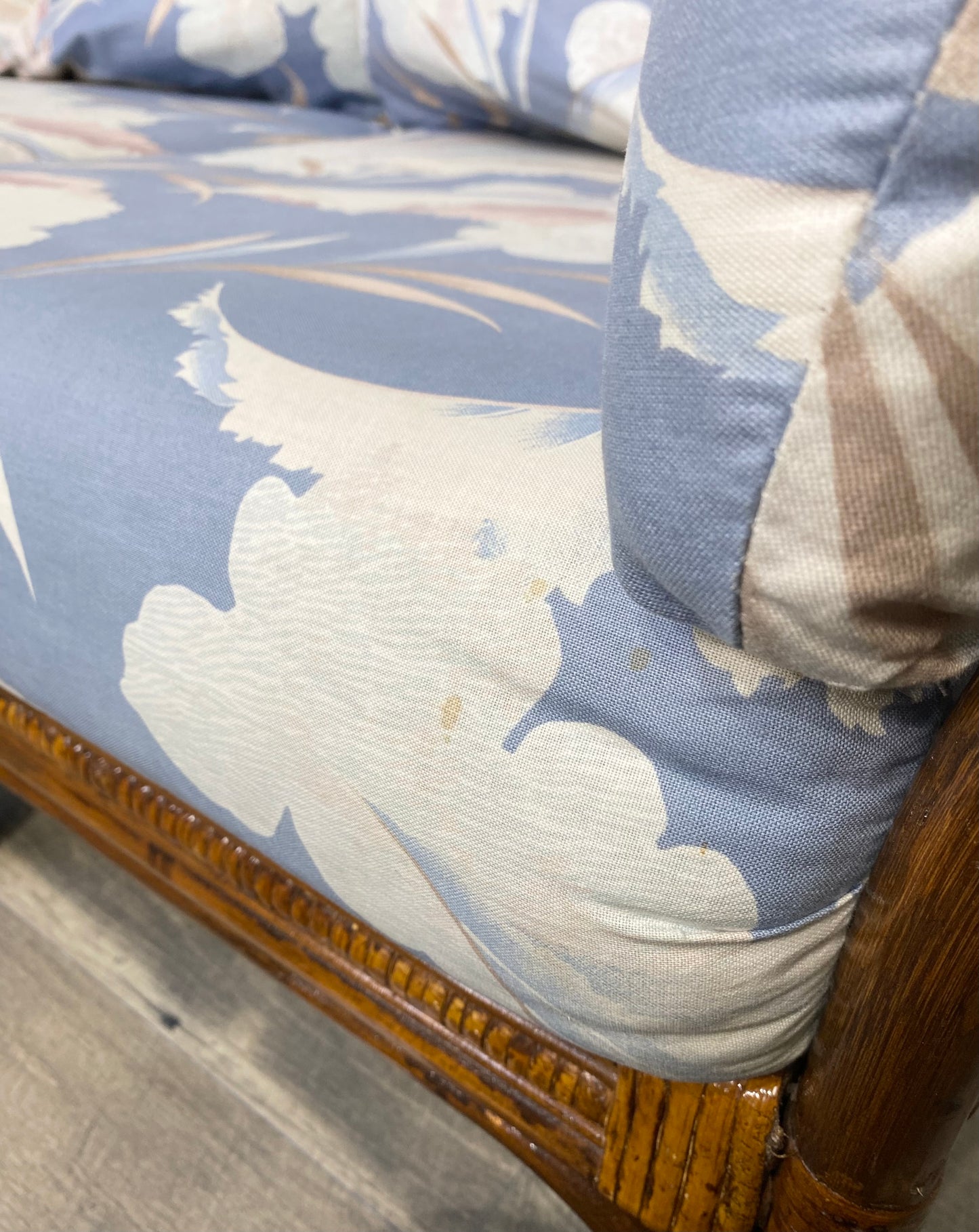 Vintage Rattan Bamboo Loveseat