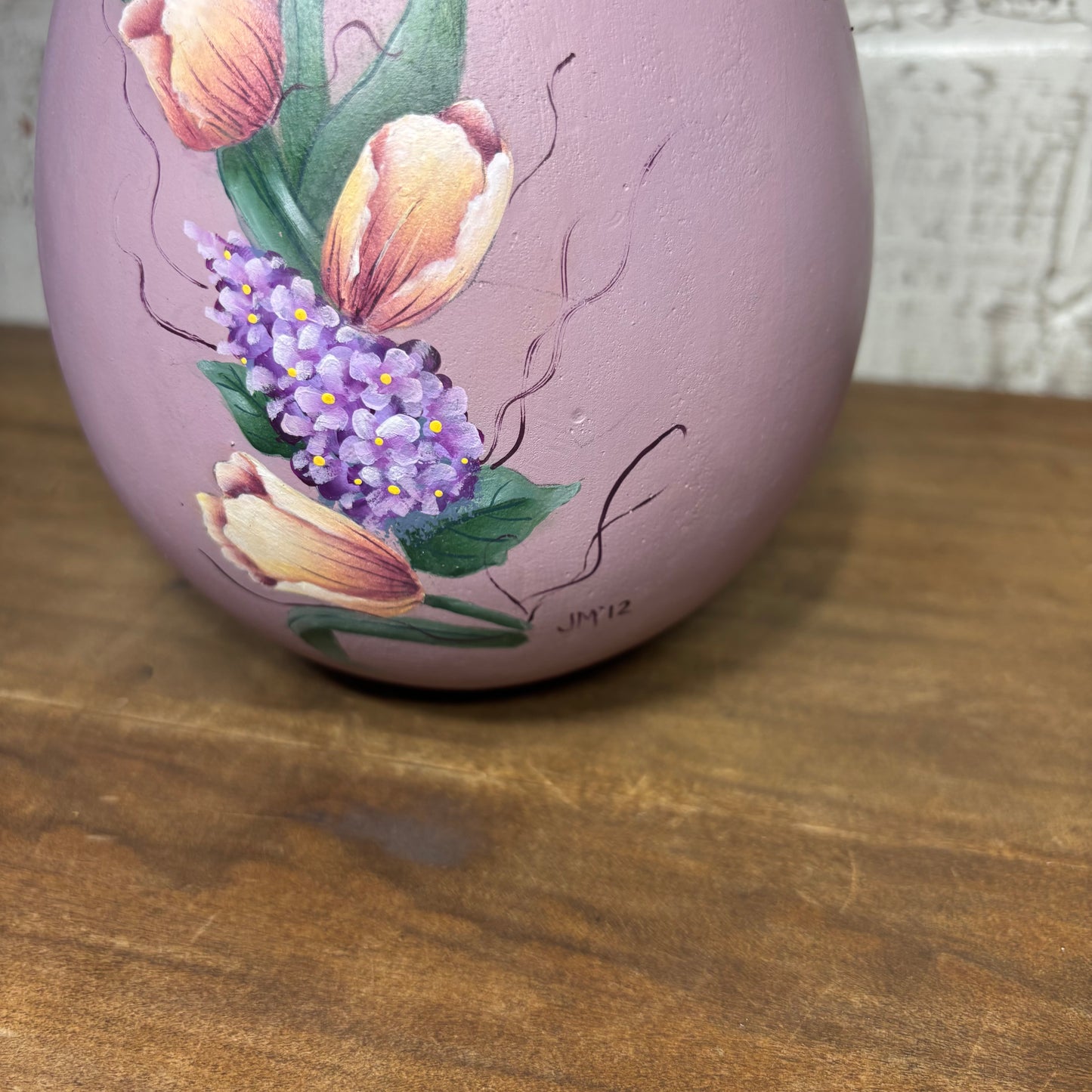 Hand Painted Purple Decorative Easter Egg