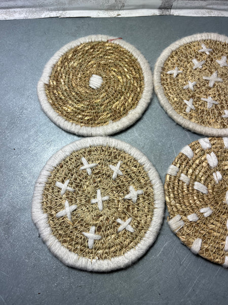 Woven Seagrass Coasters Set of 4