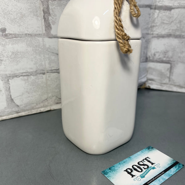 Ceramic White Milk Canister