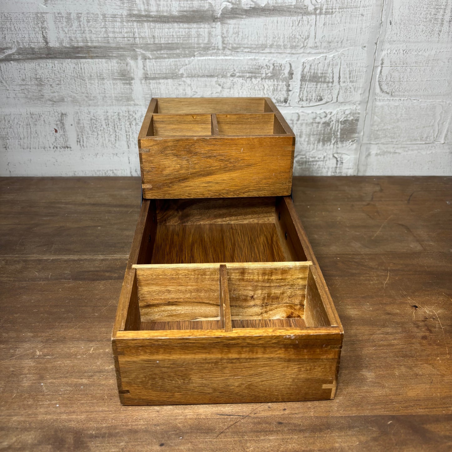 Hinged Vanity Wooden Organizer