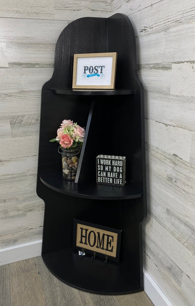 Black Corner Bookshelf