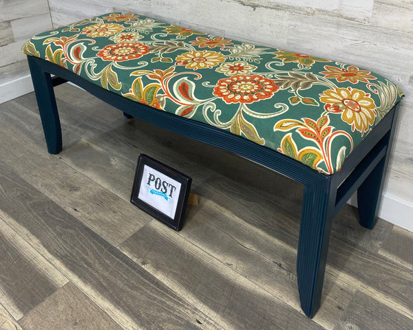 Floral Cushioned Bench