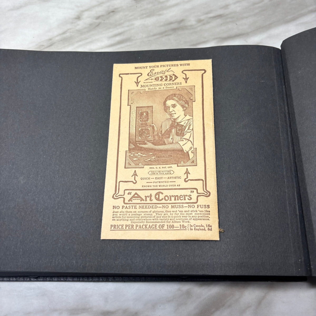 Vintage Embossed Photographs String Bound Photo Album