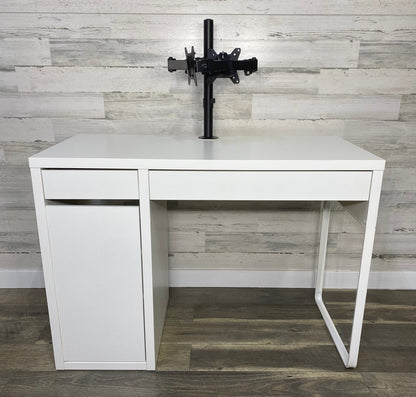 IKEA MICKE Desk with Dual Monitor Stand
