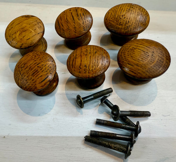 Antique Quarter Sawn Oak Drawer Pulls Set Of 6