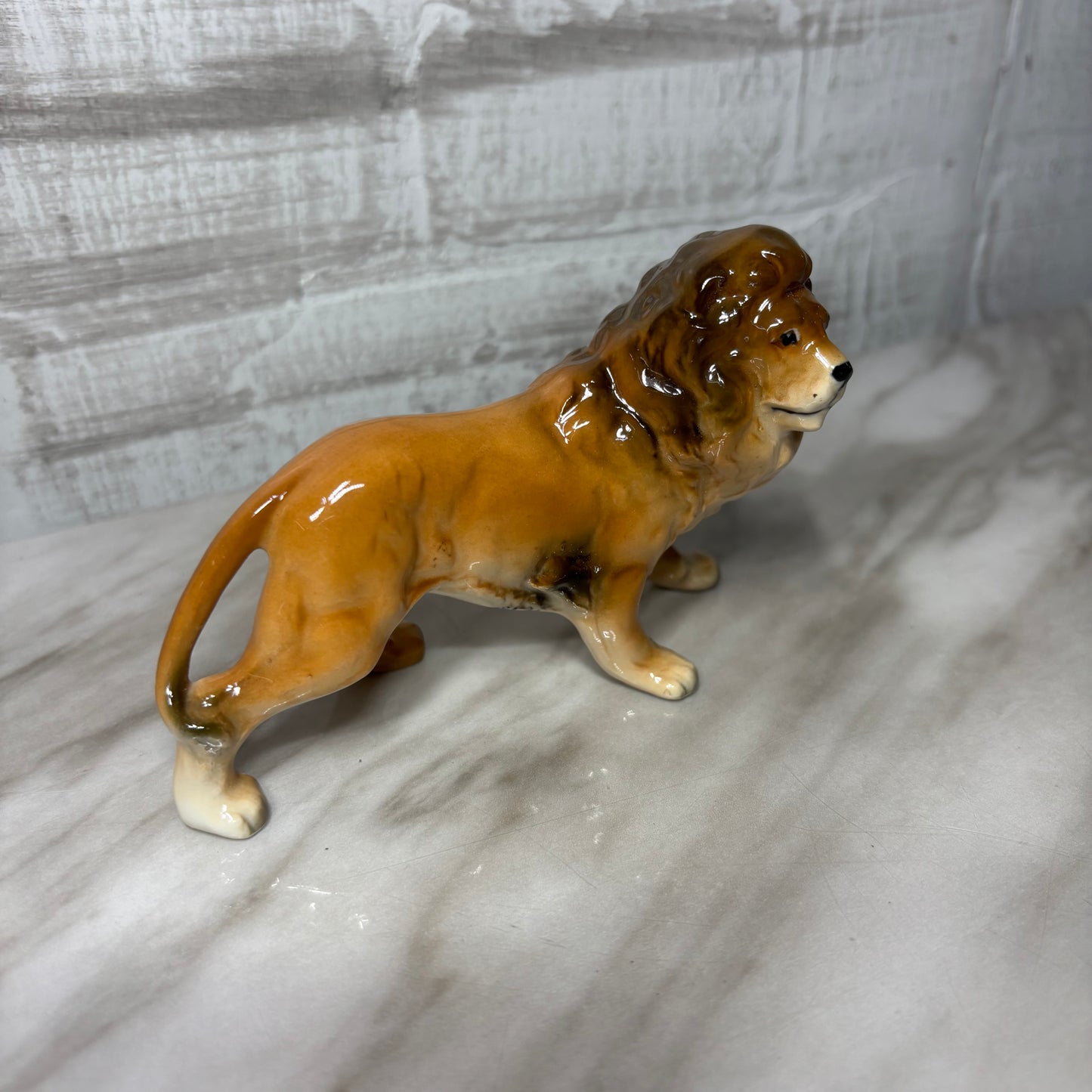 Vintage Porcelain Lion Figurine