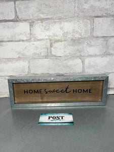 “Home Sweet Home” Galvanized Metal Decor