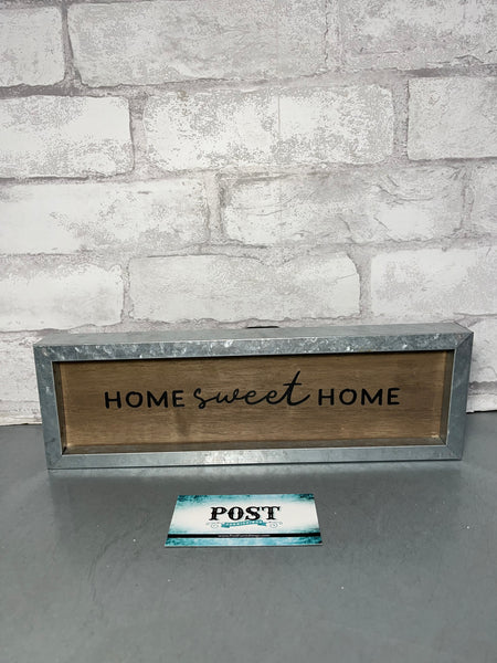 “Home Sweet Home” Galvanized Metal Decor