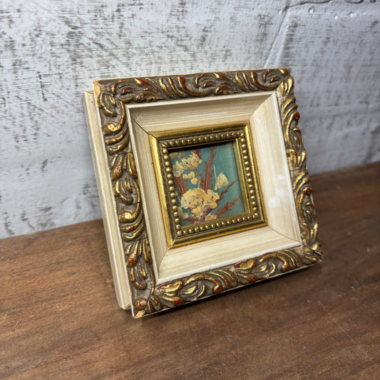 Vintage Miniature Pressed Floral Art