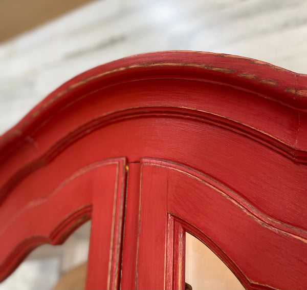 Farmhouse Red China Hutch