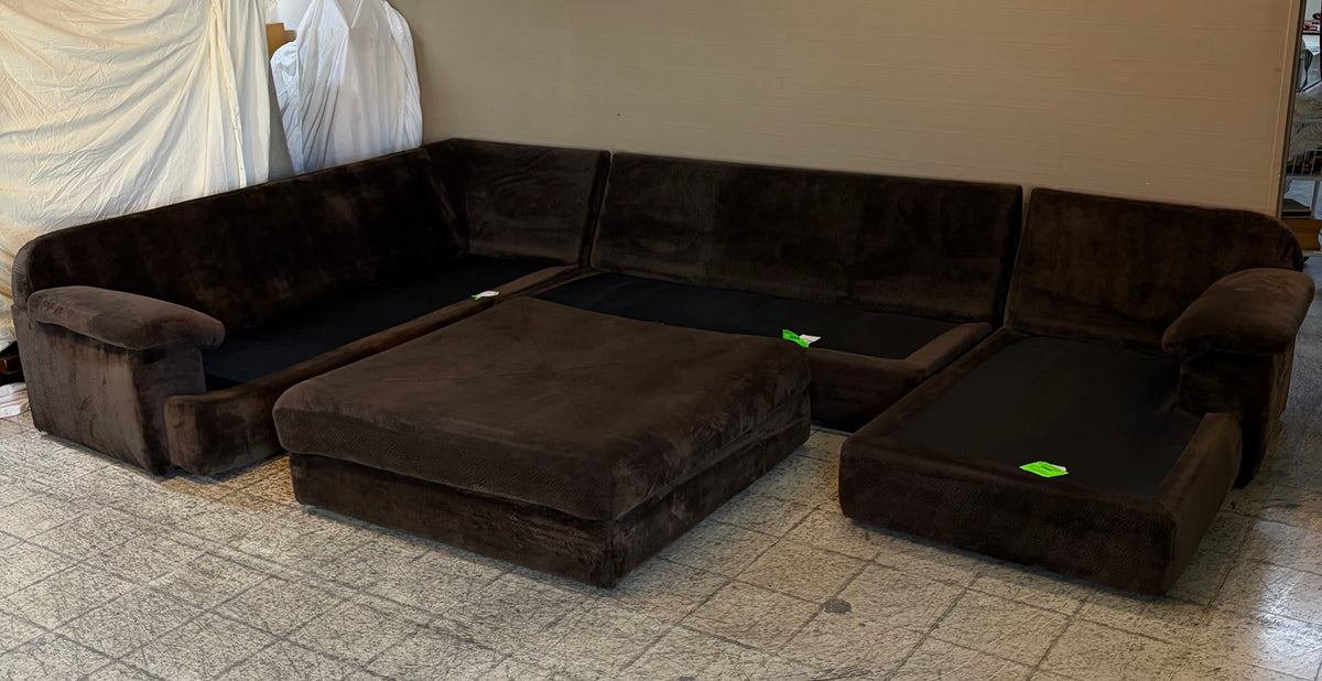 4pc Brown Sectional Couch