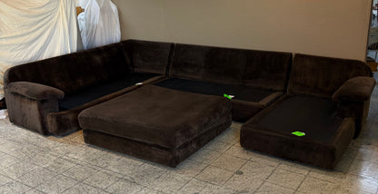 4pc Brown Sectional Couch