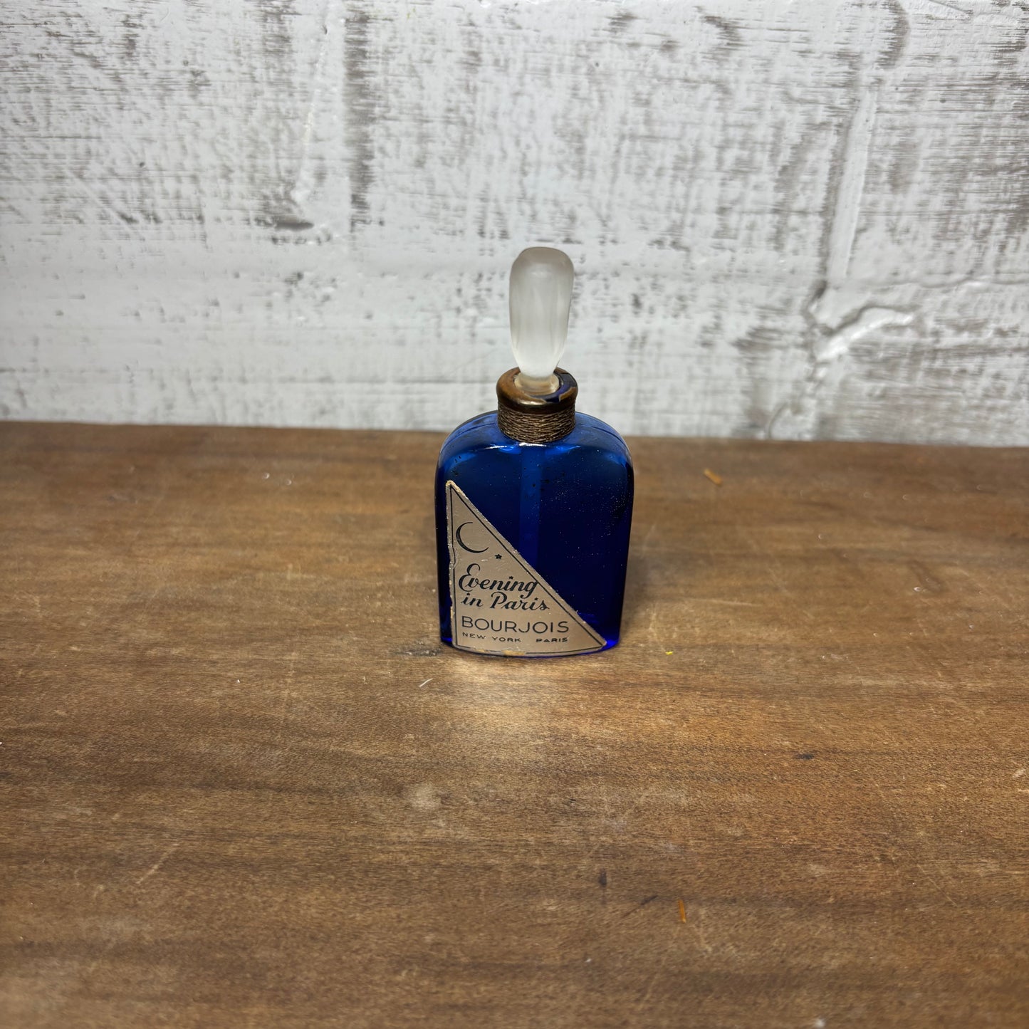 Vintage Evening In Paris Bourjois Cobalt Blue Collectable Perfume Empty Bottle