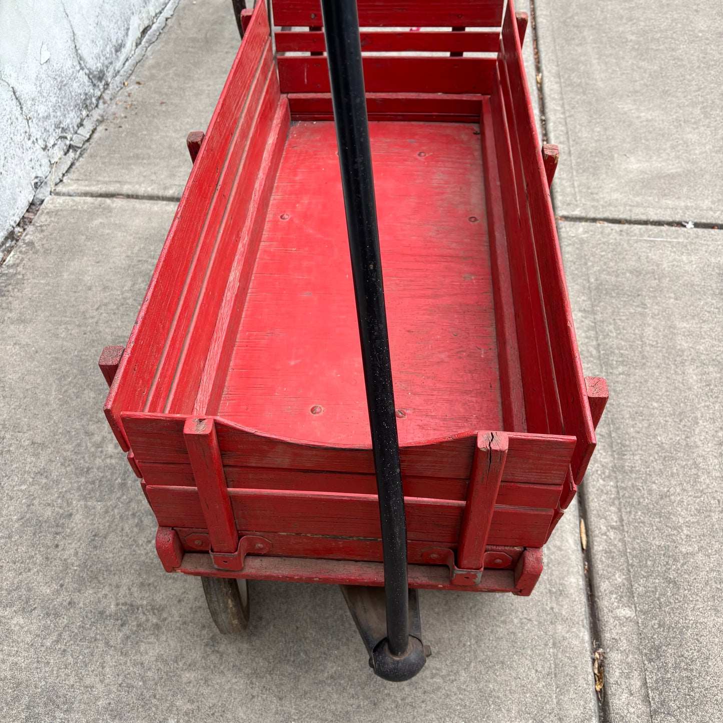 Antique Red Wooden Wagon