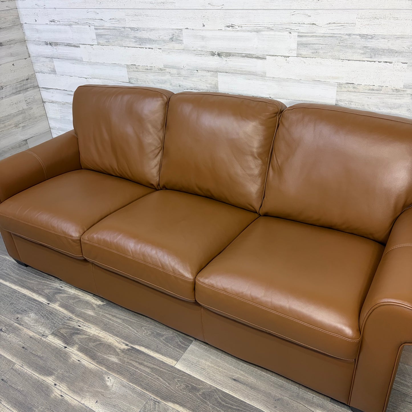 Palliser Leather 3 Seat Sofa Couch Brown