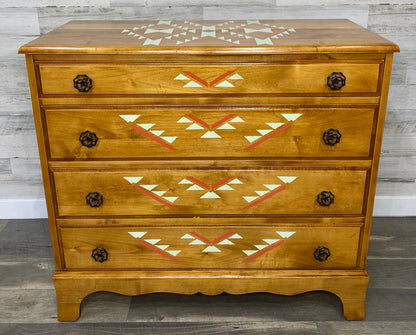Tribal Theme Wood Dresser