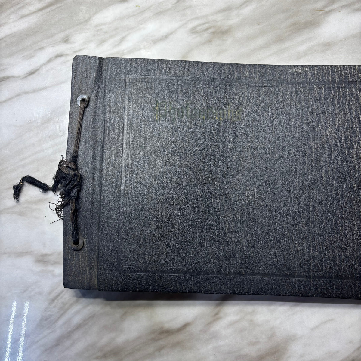 Vintage Embossed Photographs String Bound Photo Album