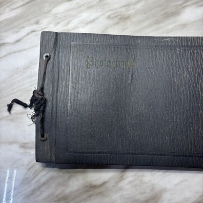 Vintage Embossed Photographs String Bound Photo Album