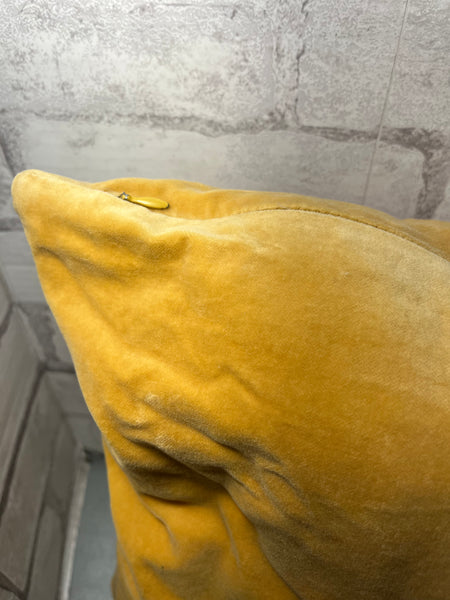 Yellow Velvet Pillow