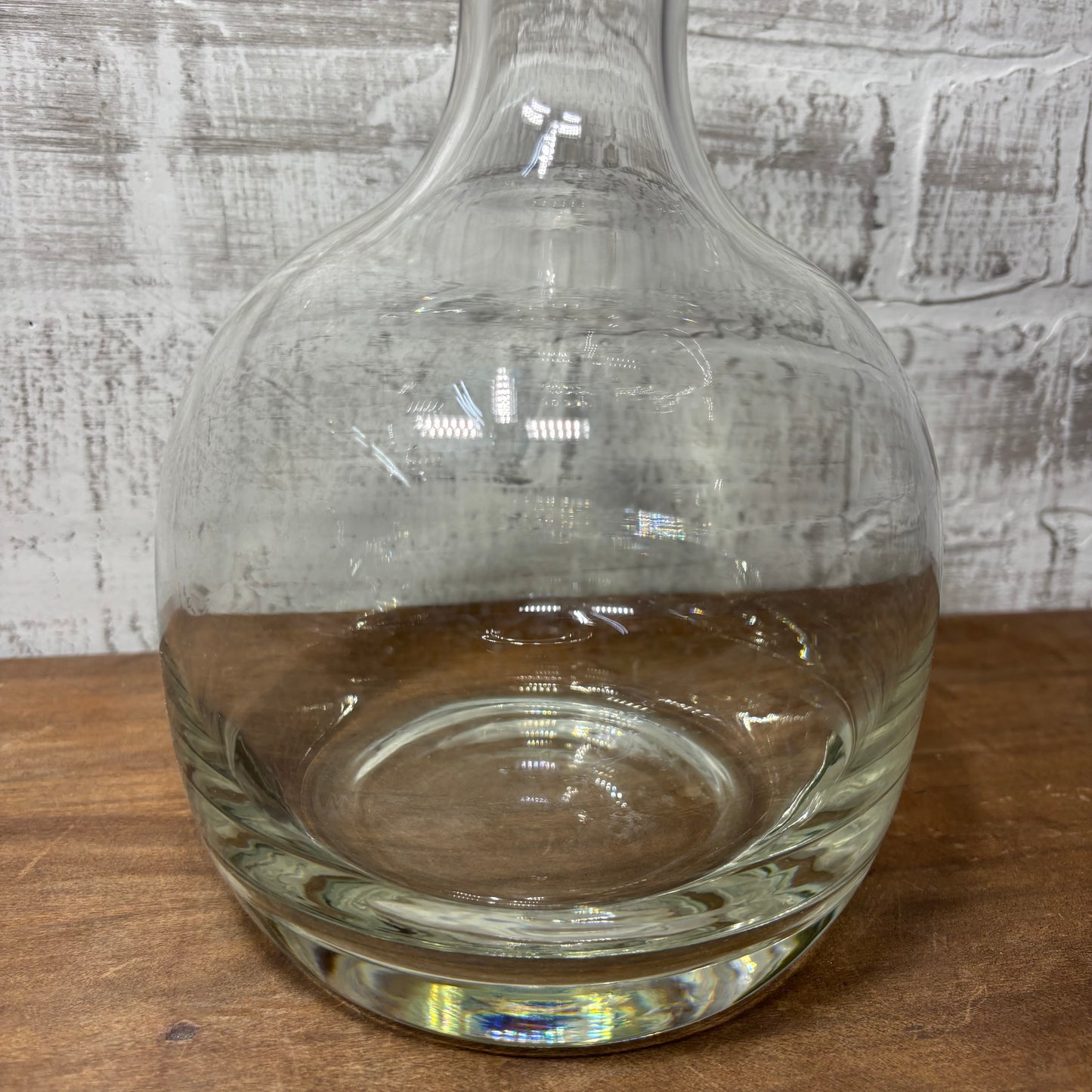 Heavy Glass Decanter Vase