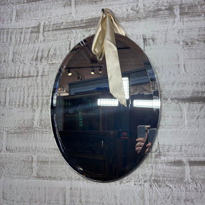 Oval Frameless Hanging Mirror