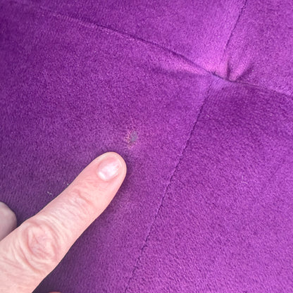 Purple Velvet Modern Loveseat