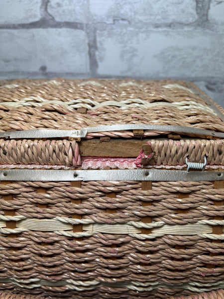 Vintage Wicker Sewing Basket