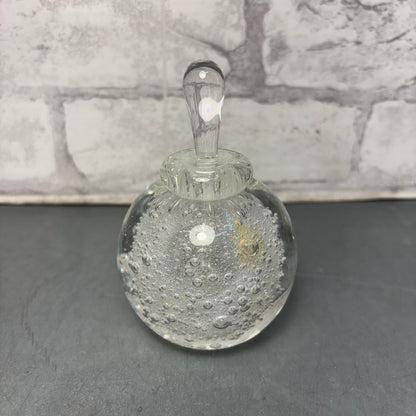 Karg Art Clear Iridescent Glass Perfume Bottle W/ Dauber