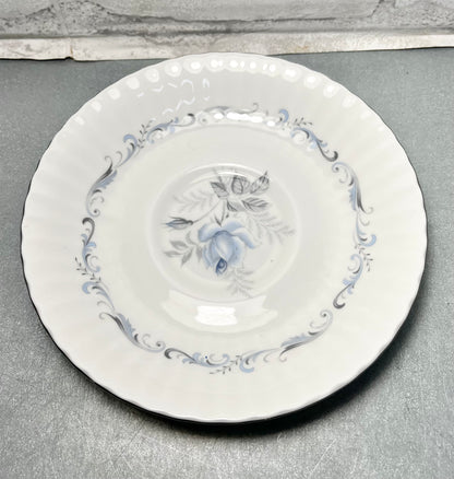 Vintage Paragon “Morning Rose” Silver Rim Dinner Dish Set Of 7