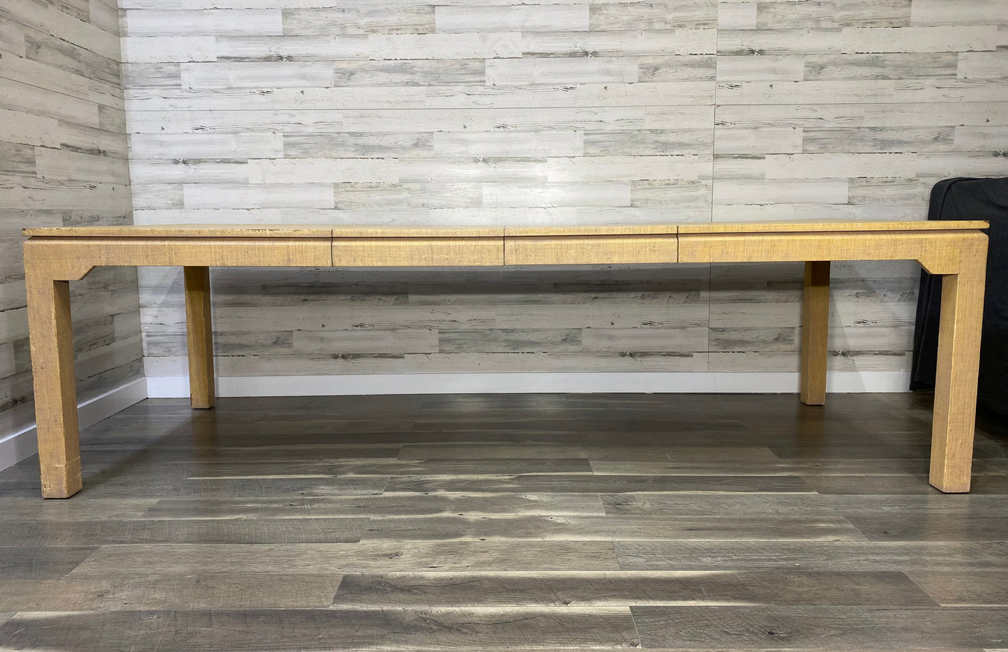 Mid Century Modern Grass Cloth Dining Table