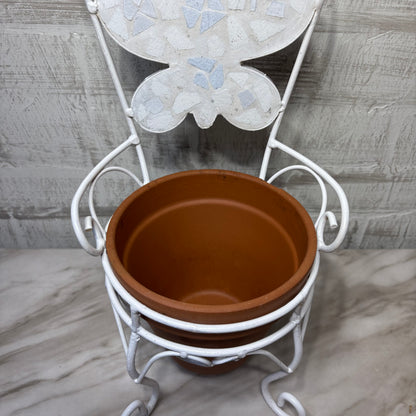 Butterfly Metal Chair Style Plant Stand