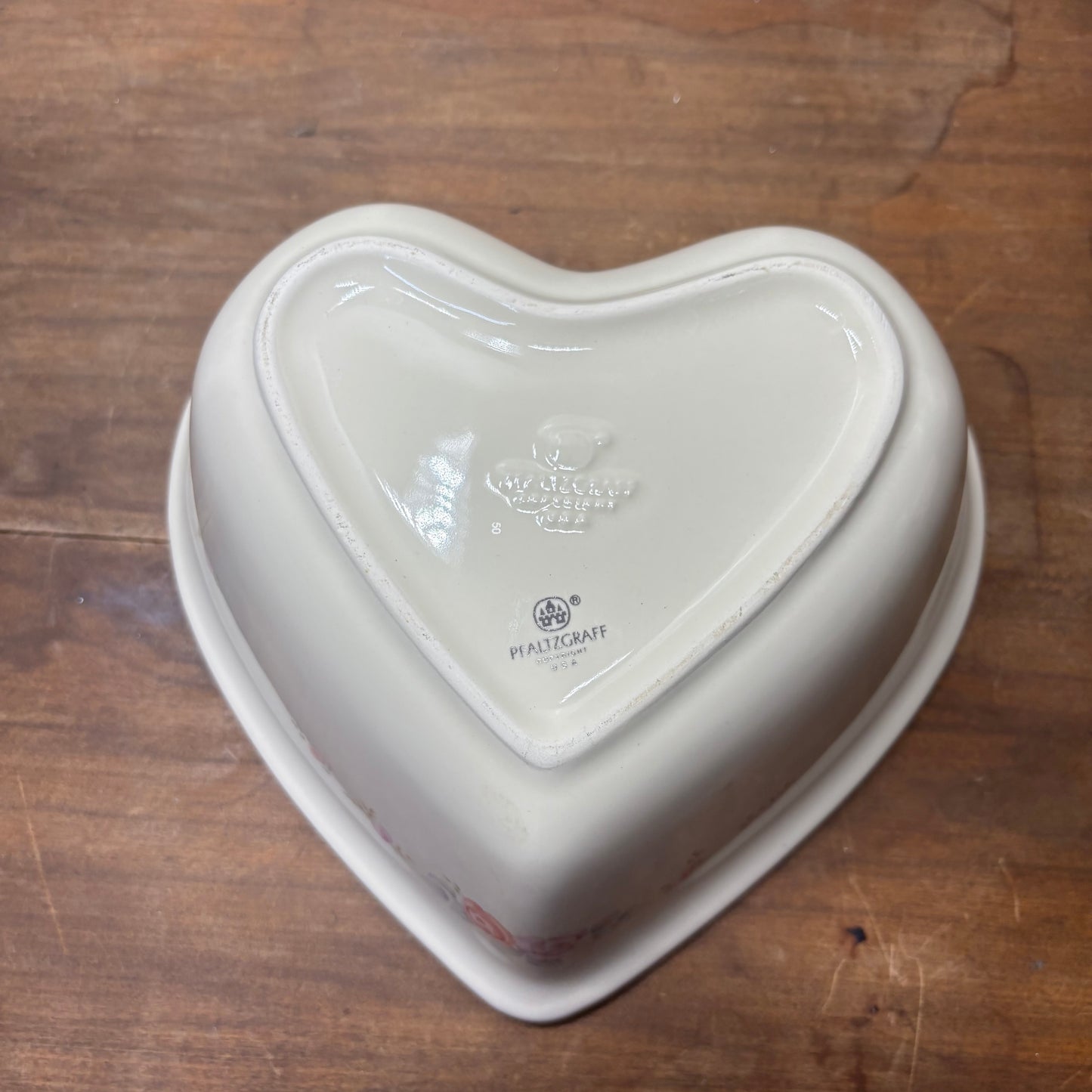 Vintage Pfaltzgraff Tea Rose Heart-Shaped Bowl