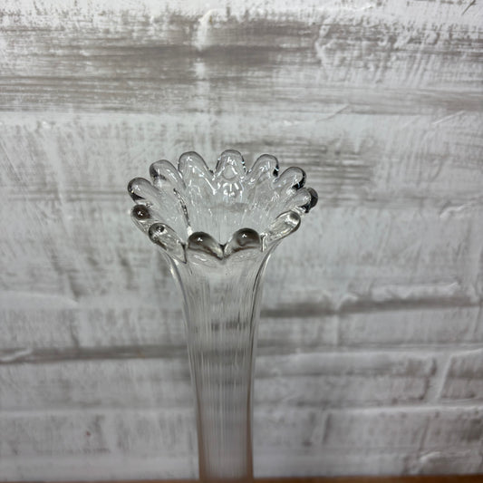 Mid Century Swung Tall Glass Vase