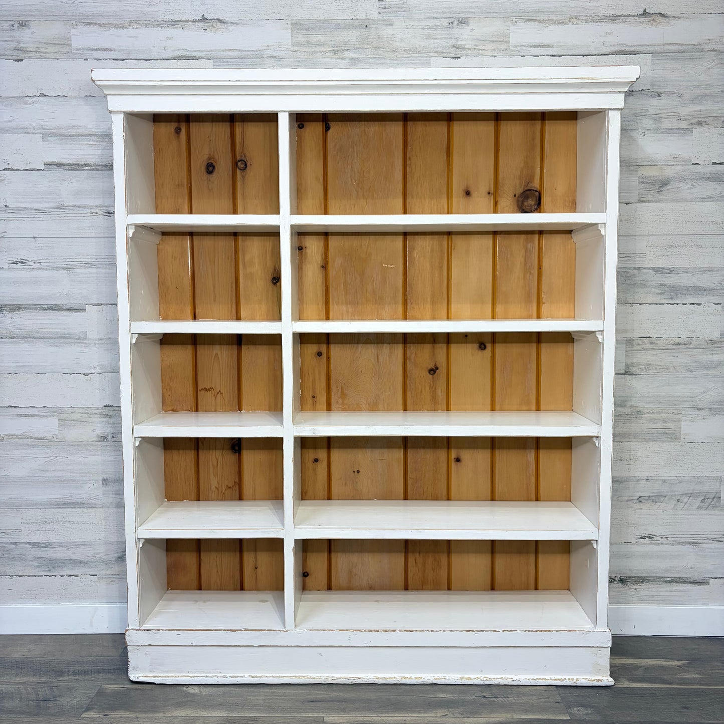 Rustic White Bookshelf