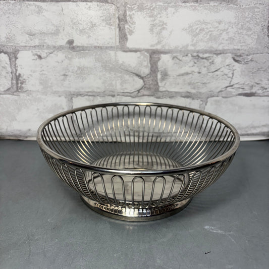 Vintage Stainless Steel Wire Basket