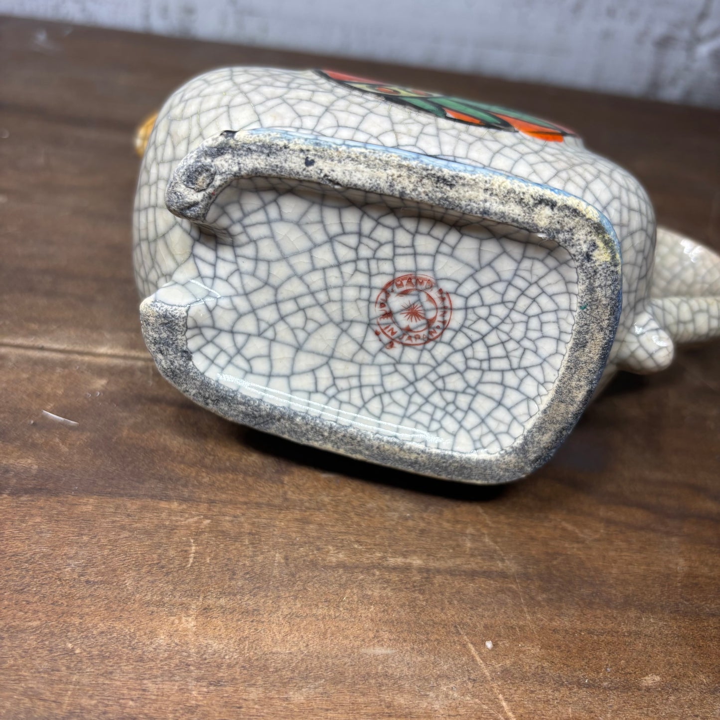 Vintage Crackle Songbird Creamer Pitcher
