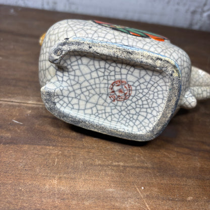 Vintage Crackle Songbird Creamer Pitcher