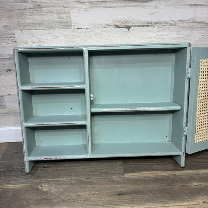 Wall Mounted Wood Storage Cabinet W/ Cane Door