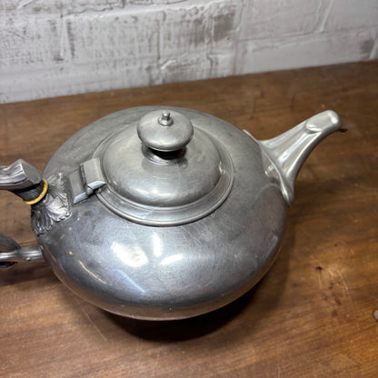 Antique Victorian G. Ritcher Of Sheffield Pewter Teapot