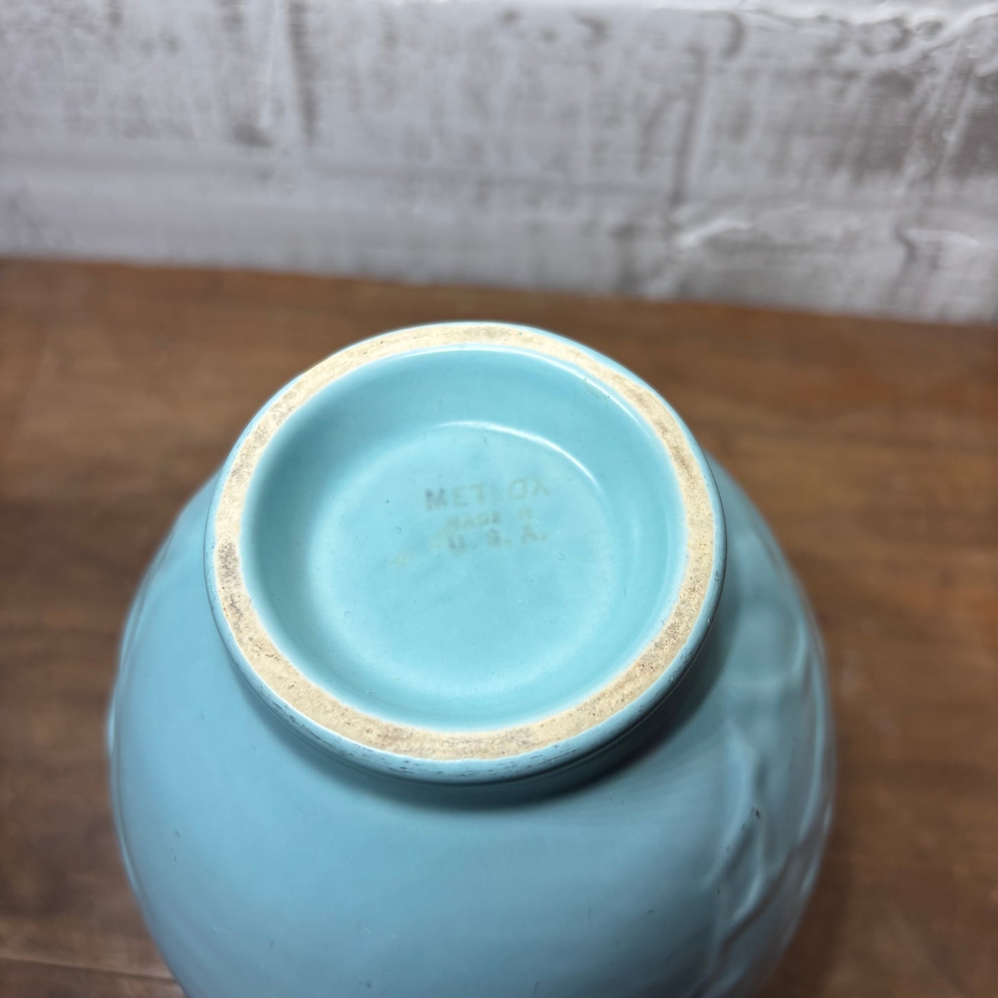 Vintage Baby Blue Poppy Trail Vase
