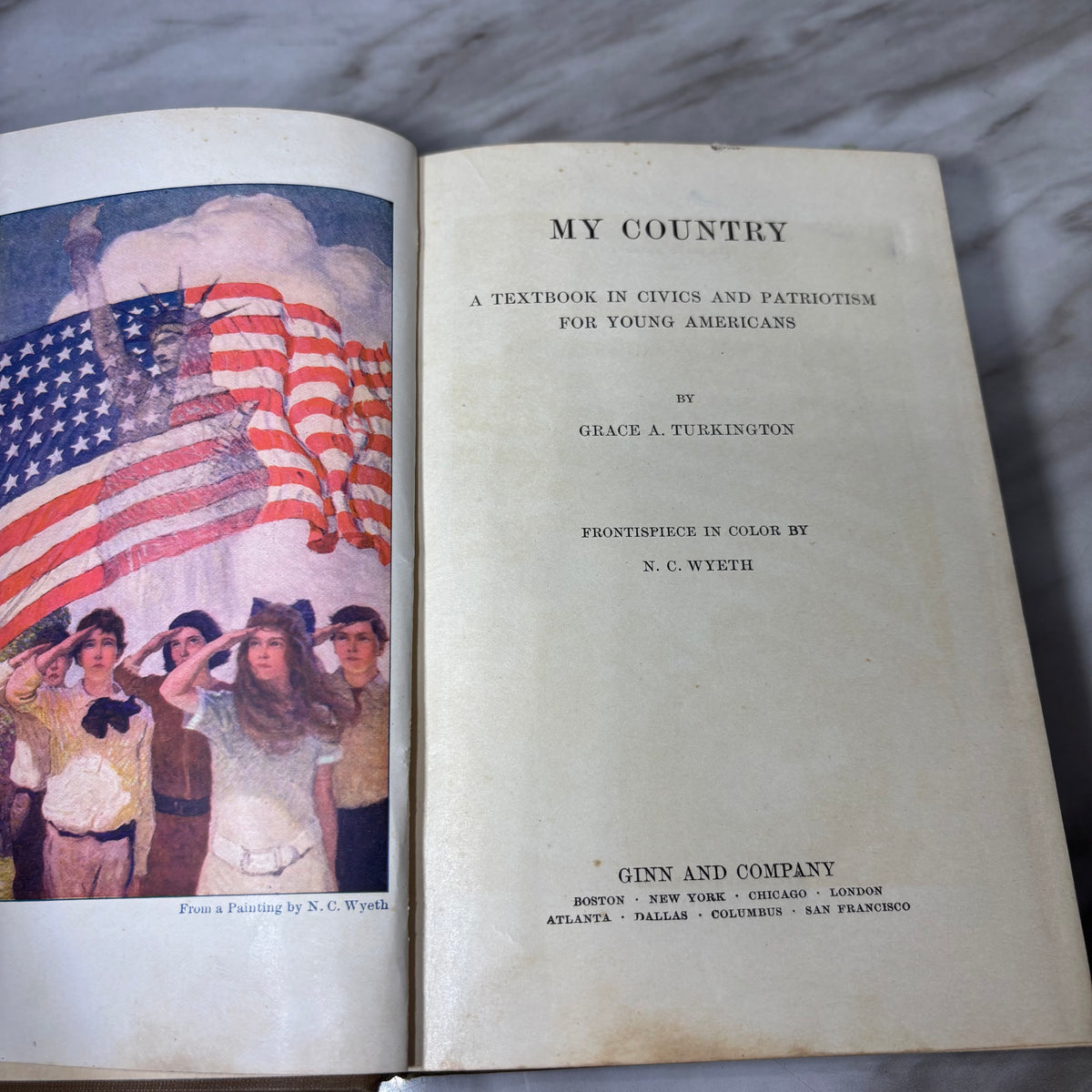 Vintage 1918 Hardcover Book “My Country”