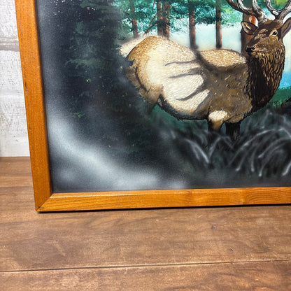Vintage Elk Mountain Lamdscape Framed Art