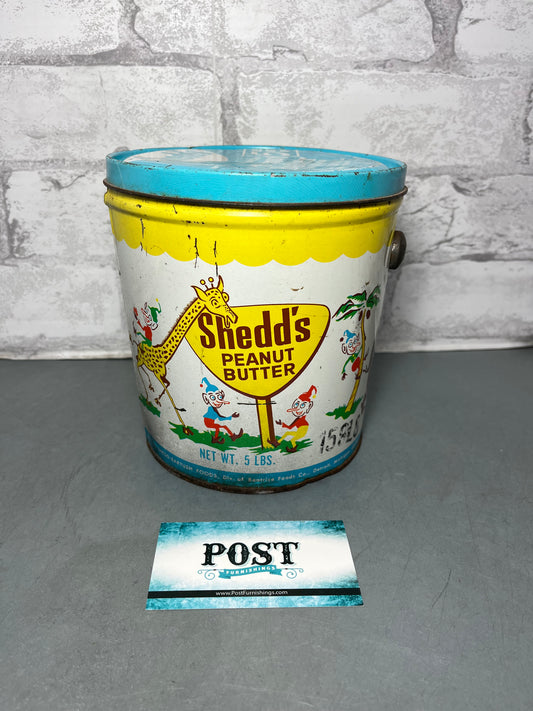 Vintage Shedd’s Peanut Butter Tin Can