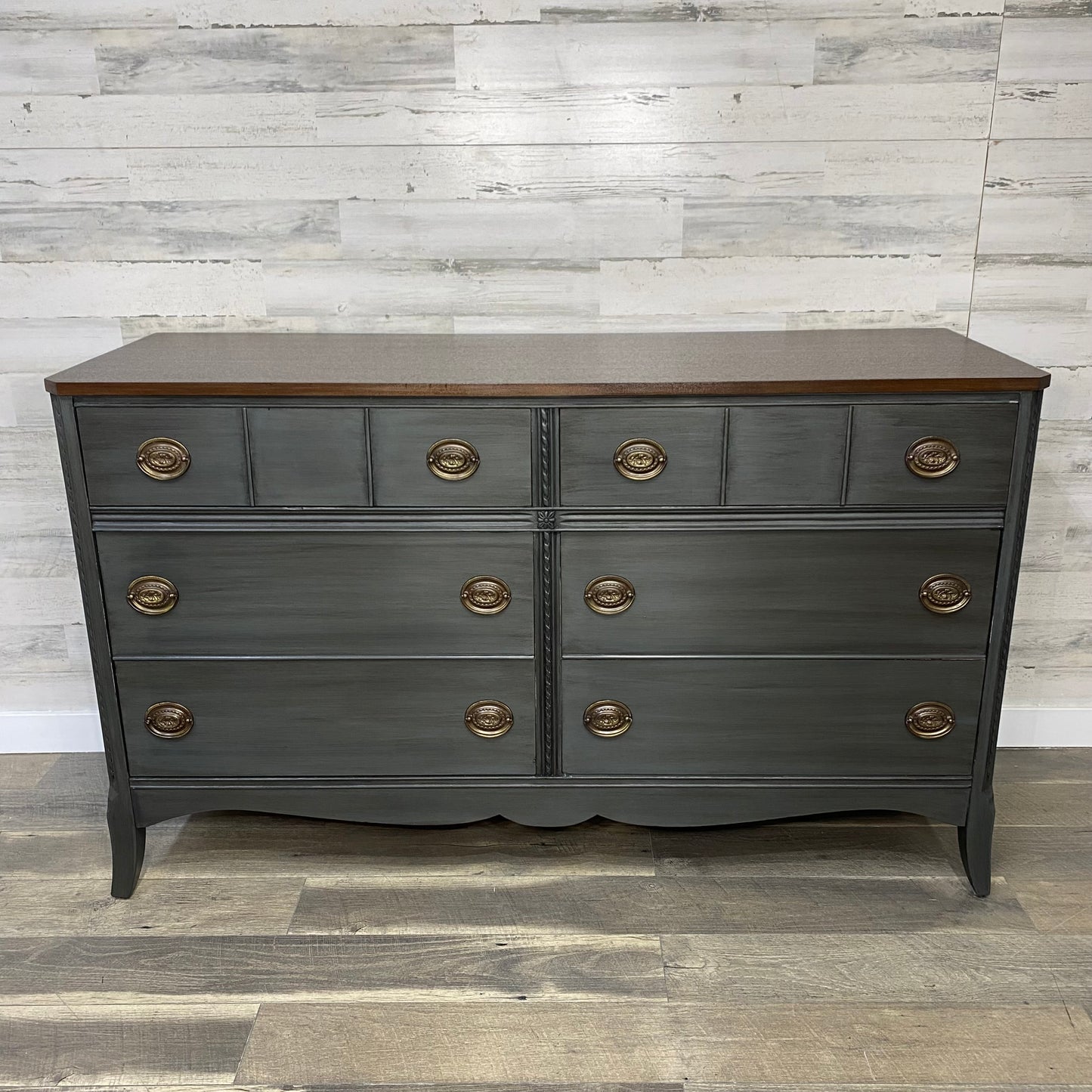 Refinished Buffet Dresser Gray