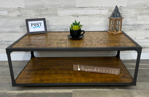 Rustic Coffee Table On Wheels