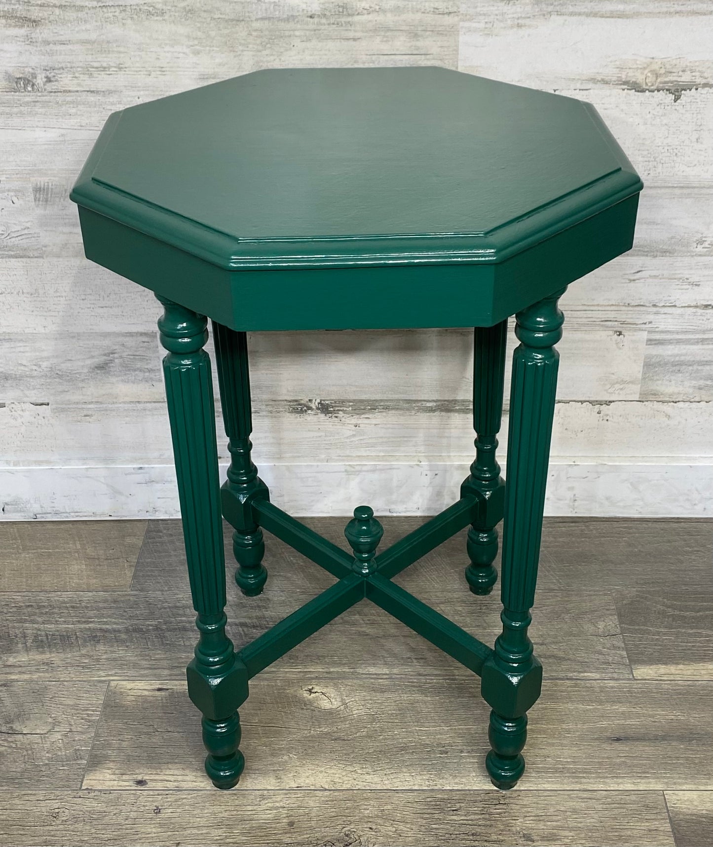 Antique End Table - Green